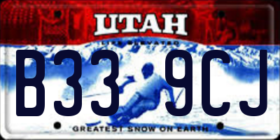 UT license plate B339CJ