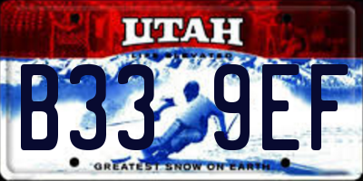 UT license plate B339EF