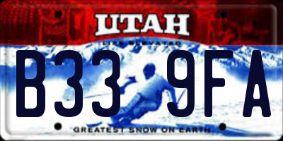 UT license plate B339FA