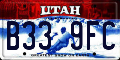 UT license plate B339FC