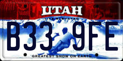 UT license plate B339FE