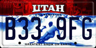UT license plate B339FG