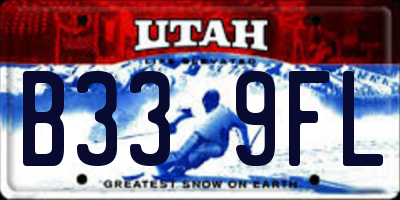 UT license plate B339FL