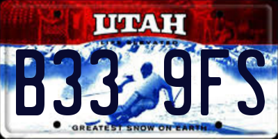 UT license plate B339FS