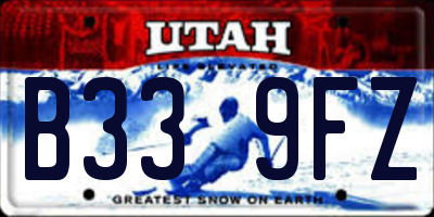 UT license plate B339FZ