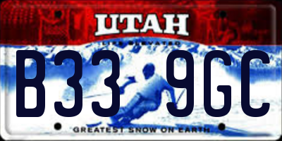 UT license plate B339GC