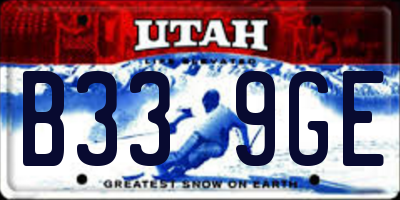 UT license plate B339GE