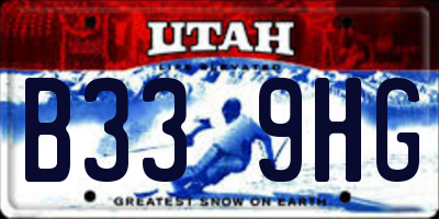 UT license plate B339HG