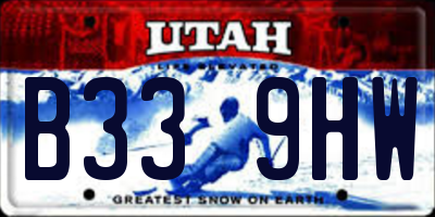UT license plate B339HW
