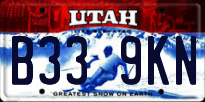 UT license plate B339KN