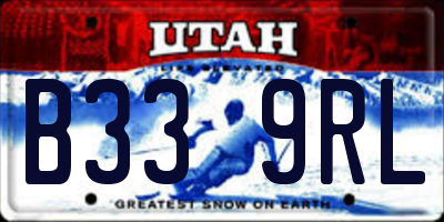 UT license plate B339RL
