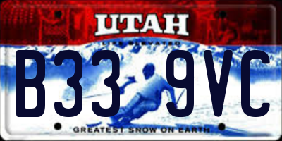 UT license plate B339VC