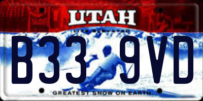 UT license plate B339VD