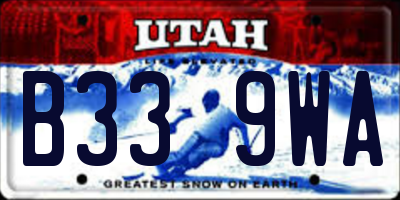 UT license plate B339WA