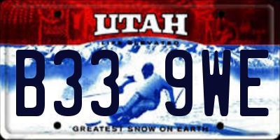 UT license plate B339WE
