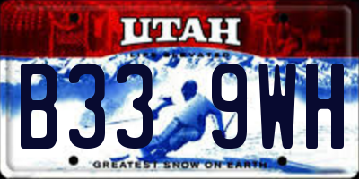 UT license plate B339WH