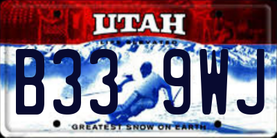 UT license plate B339WJ