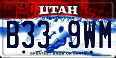 UT license plate B339WM