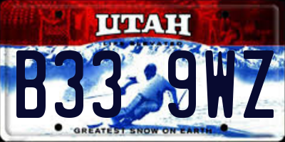 UT license plate B339WZ