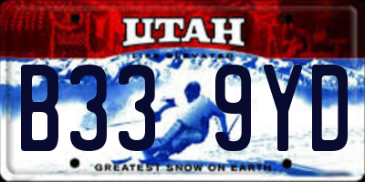 UT license plate B339YD