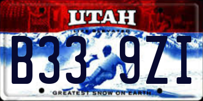 UT license plate B339ZI