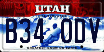 UT license plate B340DV