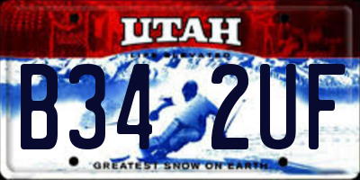 UT license plate B342UF