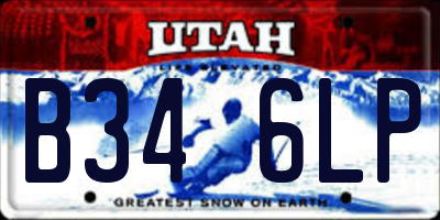 UT license plate B346LP