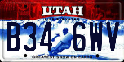 UT license plate B346WV