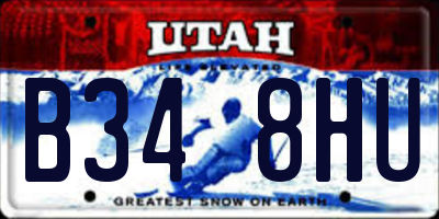 UT license plate B348HU