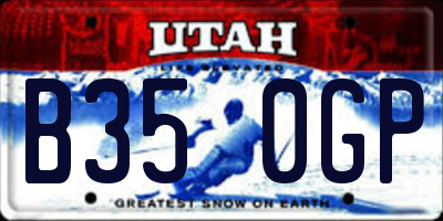UT license plate B350GP