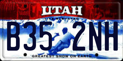 UT license plate B352NH