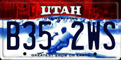 UT license plate B352WS