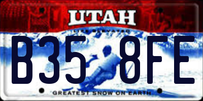 UT license plate B358FE