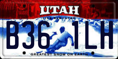 UT license plate B361LH