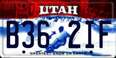 UT license plate B362IF