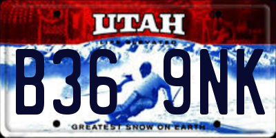 UT license plate B369NK