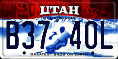 UT license plate B374OL