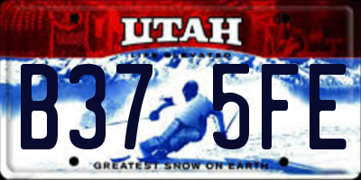 UT license plate B375FE