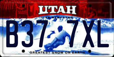 UT license plate B377XL