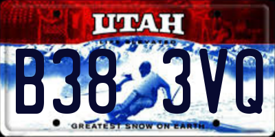 UT license plate B383VQ