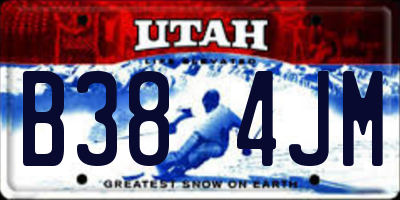 UT license plate B384JM