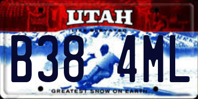 UT license plate B384ML