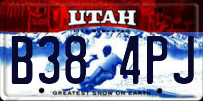 UT license plate B384PJ