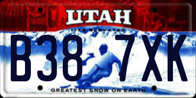 UT license plate B387XK