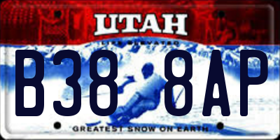 UT license plate B388AP