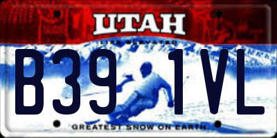 UT license plate B391VL