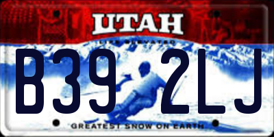 UT license plate B392LJ