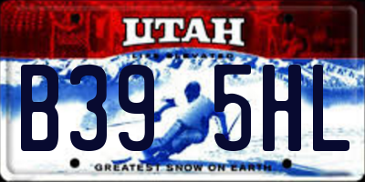 UT license plate B395HL