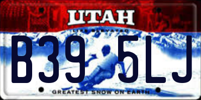 UT license plate B395LJ